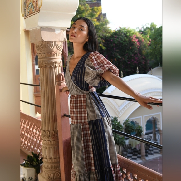 Daughters Of India - Poet Patchwork Dress - Picture 2 of 8